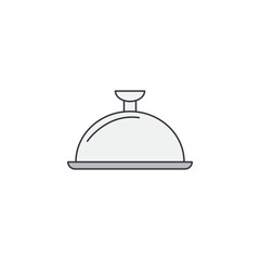 Food platter icon in color, isolated on white background 