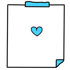 Note paper heart