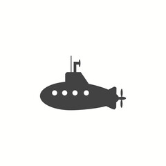 Submarine ship icon design template vector