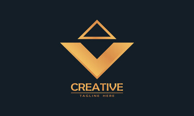 Naklejka premium V initial for monogram and logo. Creative modern letter V icon vector illustration.
