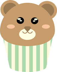 cut animals cupcake
