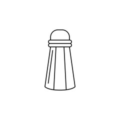 Pepper mill, pepper shakers, salt shakers icon in line style icon, isolated on white background