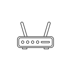 Obraz premium wifi router, wifi modem icon in line style icon, isolated on white background