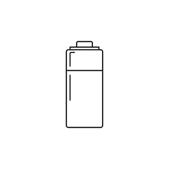 Battery icon in line style icon, isolated on white background