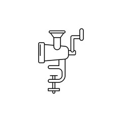 Food mincer, meat chopper, meat grinder icon in line style icon, isolated on white background