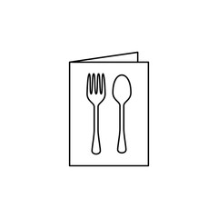 Menu Book icon in line style icon, isolated on white background