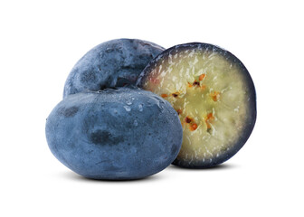 Obraz premium Tasty fresh ripe blueberries on white background
