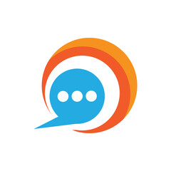 Speech bubble Logo template vector illustration