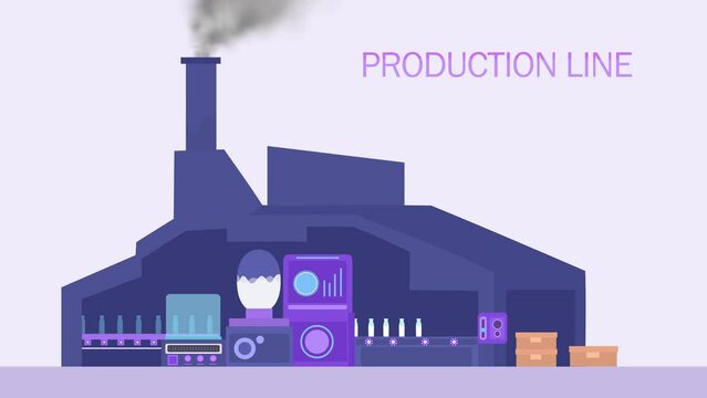 production line, factory, product, working factory with production line