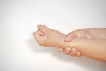 Obraz premium Demonstration of correct hand washing posture