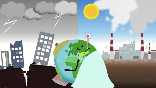 sick planet, disaster, pollution, planet in pain due to pollution