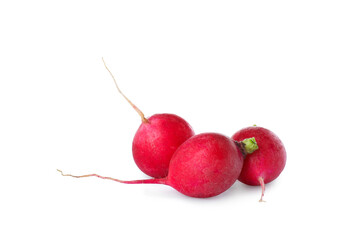 Fresh tasty ripe radish on white background