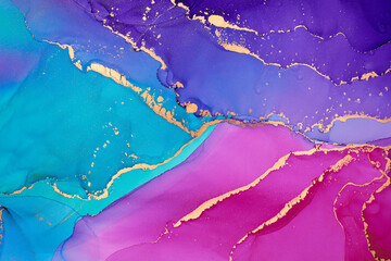 Alcohol ink art.Mixing liquid paints. Modern, abstract colorful background, wallpaper. Marble...