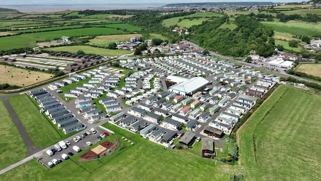 Static Caravan Park in the UK Seen From The Air