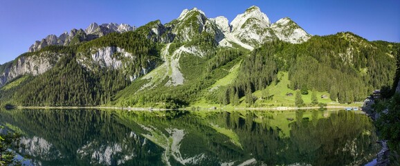 Österreich Gosausee Wandern Sommer 2022 Panorama See