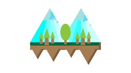illustration 2d mountain