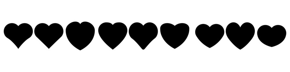 Obraz premium Heart vector icon set. love illustration sign collection. Valentine symbol.