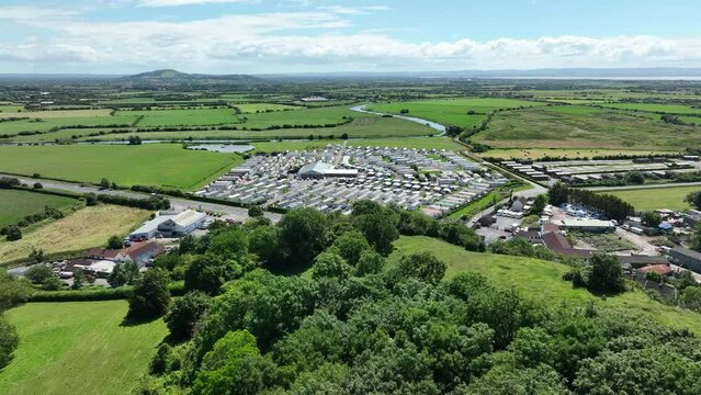 Aerial View of a Static Caravan Park Holiday Home