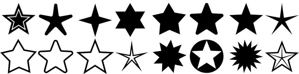 Obraz premium Star icon vector set. Five star illustration sign collection. rating symbol.