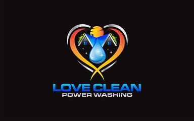 Illustration vector graphic of pressure power wash spray logo design template