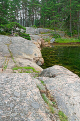 View over Stone door (Stendorren) nature reserve in Sweden