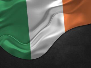 Ireland Flag in Metal Style