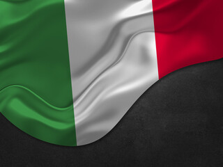 Italy Flag in Metal Style