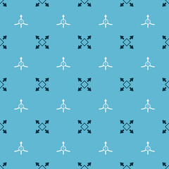 Set Many ways directional arrow and Arrow on seamless pattern. Vector
