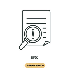 risk icons  symbol vector elements for infographic web
