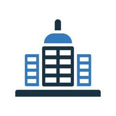 Building, house, hotel icon. Glyph style vector EPS.