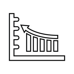 Chart, statistical, graph outline icon. Line art vector.