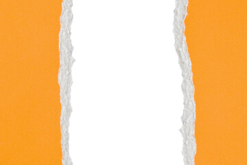 yellow ripped paper torn edges strips isolated on white background