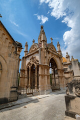 Fototapeta na wymiar Mausoleo de Joan Oliver de Can Maneu, construido por el arquitecto Gaspar Bennàzar, Cementerio Municipal de Palma, Mallorca, balearic islands, Spain