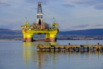 plataforma petrolifera, Cromarty, Black Isle, Highlands, Escocia, Reino Unido © Tolo