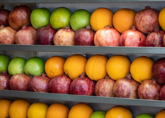 Various fruits on the counter