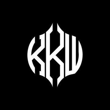 KKW letter logo. KKW best black background vector image. KKW Monogram logo design for entrepreneur and business.
