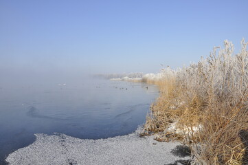Frozen lake, Reeuwijk