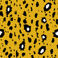 Abstract modern leopard seamless pattern. Animals trendy background. Color decorative vector stock illustration for print, card, postcard, fabric, textile. Modern ornament of stylized skin