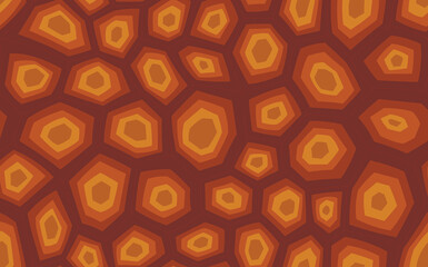 Abstract modern turtle shell seamless pattern. Animals trendy background. Brown decorative vector illustration for print, fabric, textile. Modern ornament of stylized skin