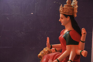 Making of Goddess Maa Durga Idol statue, happy Navratri and Dussehra 
