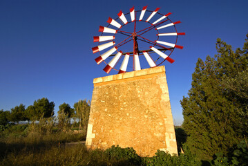 Molinos para extraccion de agua (s.XIX-XX). Cami de Sant Blai.Campos.Comarca de Migjorn. Mallorca....