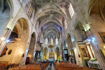 Fototapeta na wymiar iglesia de Sant Jaume, gótico de nave única, Palma, Mallorca, balearic islands, Spain