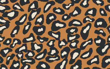 Abstract modern leopard seamless pattern. Animals trendy background. Color decorative vector stock illustration for print, card, postcard, fabric, textile. Modern ornament of stylized skin