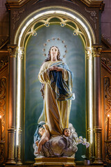 escultura de la virgen inmaculada, Iglesia de la Inmaculada Concepción, siglo XIX, Sant Matgi, ...