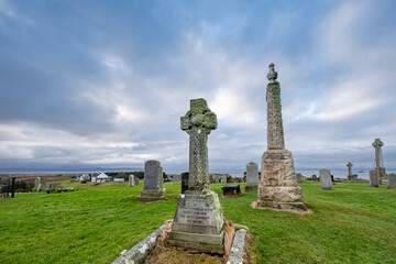 cementerio de Kilmuir, Kilmuir,  ( Cille Mhoire ),costa oeste de la península de Trotternish,  isla de Skye, Highlands, Escocia, Reino Unido