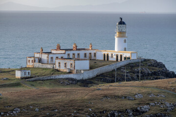 faro de Neist Point , diseñado por David Alan Stevenson , 1909, Highlands, Escocia, Reino Unido