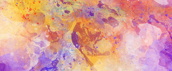 Bright abstract watercolor drawing on a paper, Abstract watercolor colorful painting background, colorful vibrant aged horizontal background, fantasy smooth light pink abstract watercolor painted.