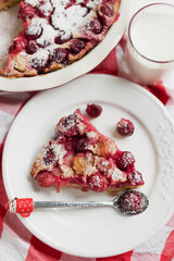Cherry pie with cream filling clafouti