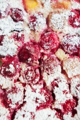 Cherry pie with cream filling clafouti