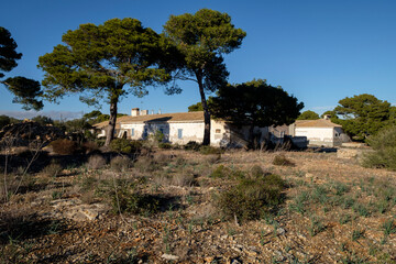 Fototapeta na wymiar cuartel de artilleria de Cap Blanc, llucmajor, ,Mallorca, balearic islands, Spain